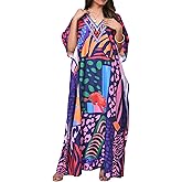 REYNOSOHOMEDECOR Kaftan Dresses for Women Plus Size Bathing Suit Cover up Caftan Maxi Beach Dresses