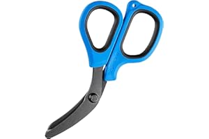 XShear Mini 6" Trauma and Nurse's Shear. Razor sharp and compact scissors, perfect for EMTs, doctors, ICU, wound care and bandages (Blue)