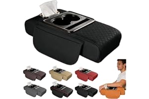 4-in-1 Multifunctional Car Armrest Cushion, Soft & Comfortable Cars Armrest Pad, Car Center Console Cover with Cup Holder, Ph