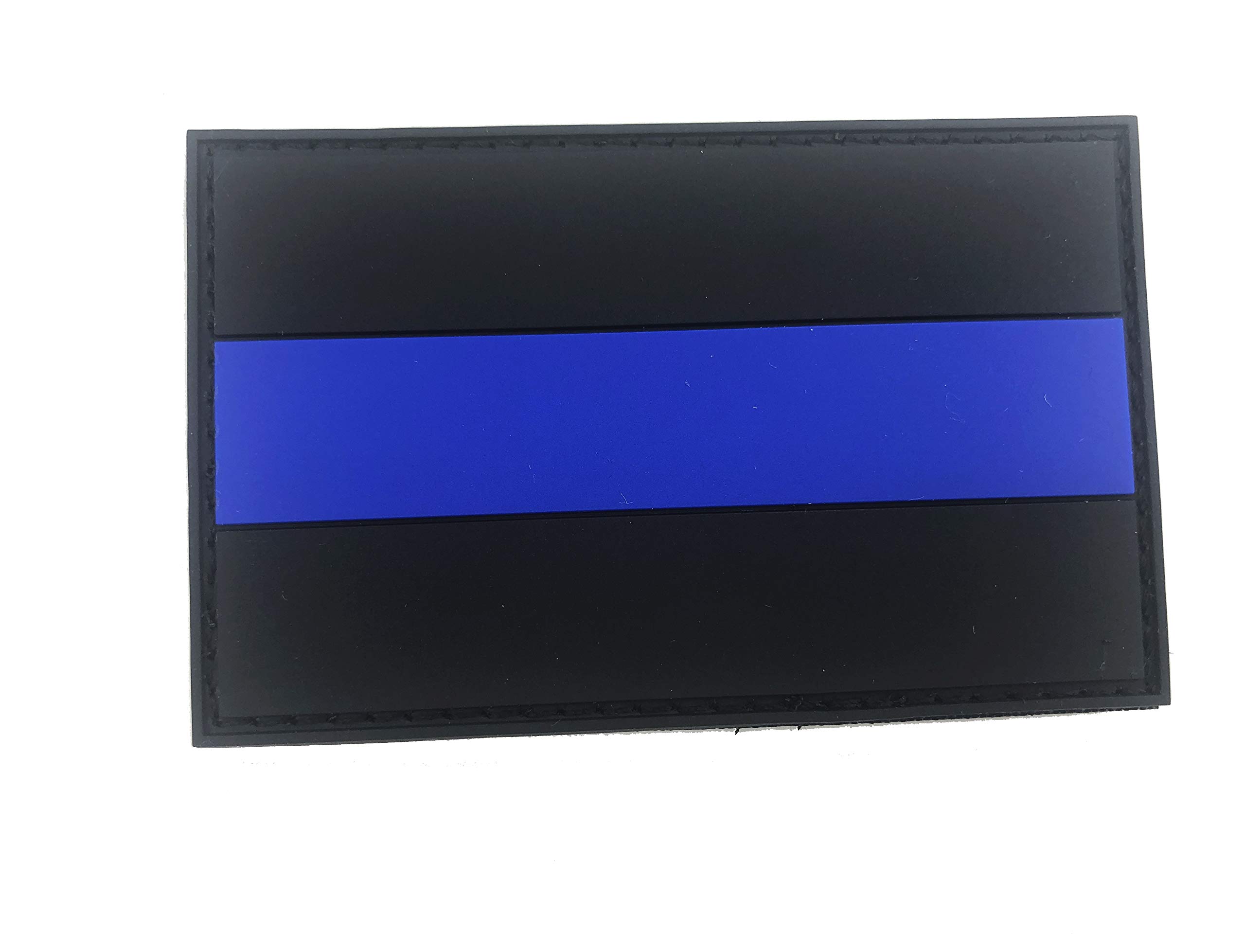 Thin Blue Line Flag Police Paintball Airsoft PVC Morale Patch