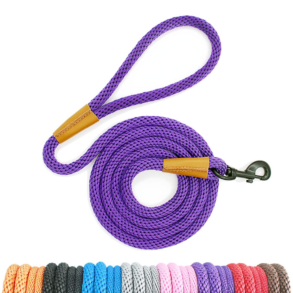 lynxking Dog Leash Slip Rope Lead Leash Strong Heavy Duty Braided Rope No Pull Training Lead Leashes for Medium Large and Small Dogs