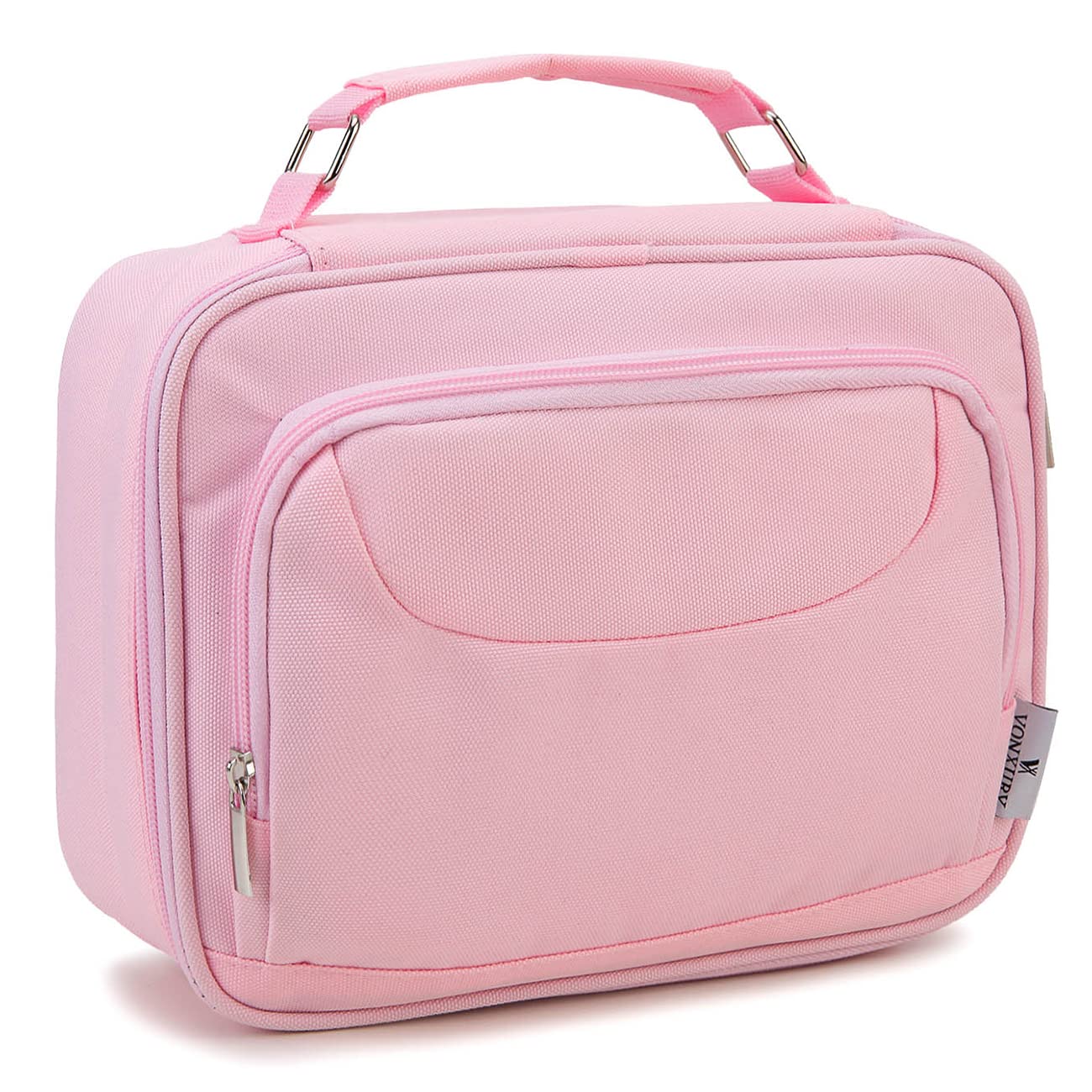 Large Pencil Case, VONXURY School Pencil Pouch Holder for Girls Boys Portable 57 Slots Pen Organizer with 2 Detachable Layers Multiple Zipper Bag for College Office (Light Pink)