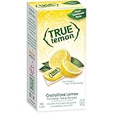 TRUE LEMON Water Enhancer, Bulk Dispenser, 100 Count (Pack of 1), 0 Calorie Drink Mix Packets For Water, Sugar Free Lemon Flavoring Powder Packets