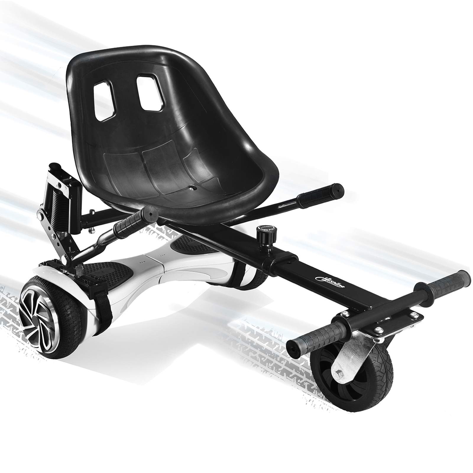KKA Hoverboard seat Attachment, Hoverboard go Kart for Adults & Kids, Accessories to Transform Hoverboard into go cart, Hover carts for self Balancing Scooter with Off-Road tire and Shock Absorber