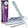 MyMed Disposable Scalpels| #10 Scalpel Blades Sharp Carbon-Steel Blades | Sterile Individual Pouches| for Dermaplaining, Podiatry, Crafts & More