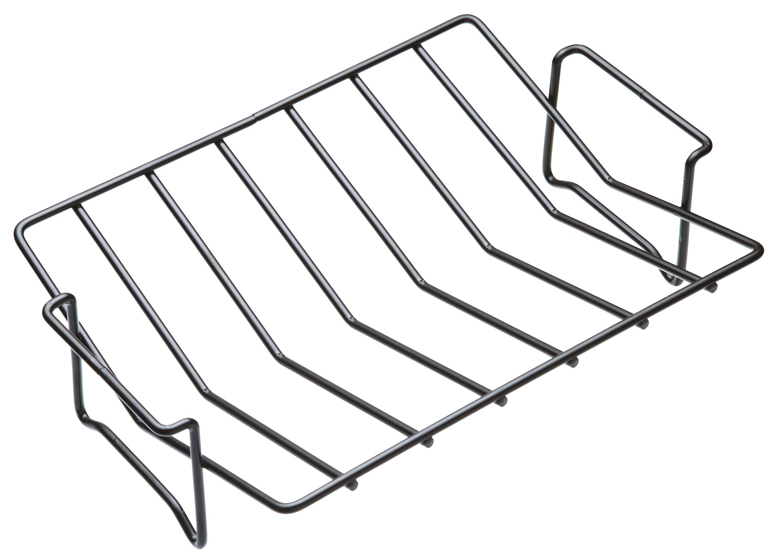 KitchenCraft Non-Stick V-Shaped Roasting Rack, 3 x 21 cm (12" x 8.5"), Black