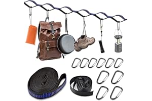 BROTOU Hammock Straps, 10ft Hammock Straps for Trees, with 10 Hooks and 5ft Extension, 600 LBS Heavy Duty Camping Hammock Accessories Set for Hanging Outdoor Camping Equipment