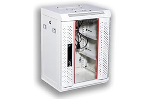 KENUCO SOHO Mini 10'' Rack for 10'' Patch Panels, Shelves, SOHO Active Components | Fan Not Included | NOT for 19'' Rack (White-9U)