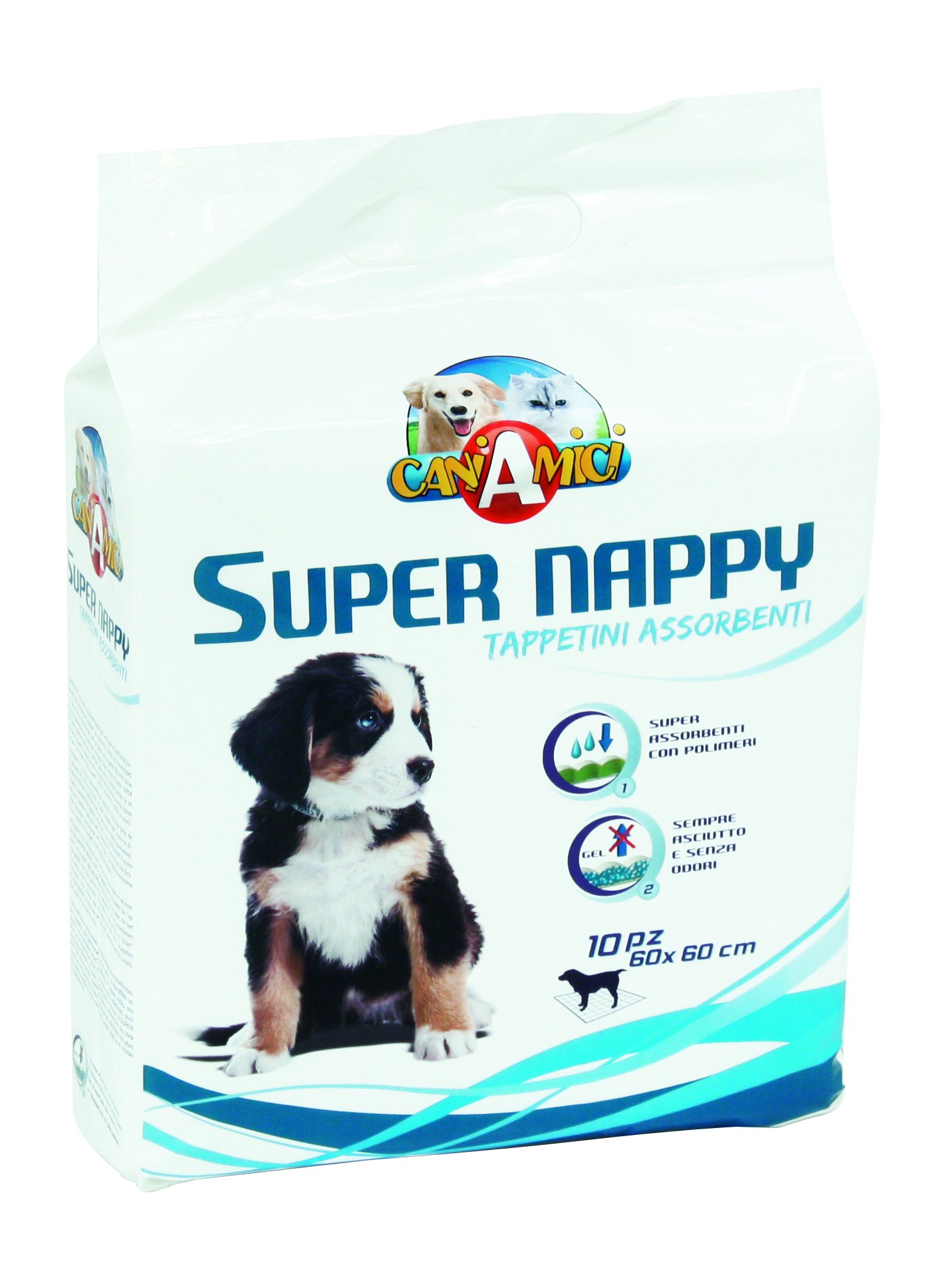 Croci Super Nappy - Hygienic Mats for Dogs 60X90 cm 10 Pieces - Underpads for Dogs and Pets, for Dog and Cat Pee Ultra Absorbent Disposable, Anti-tear and Anti-odour — image 1