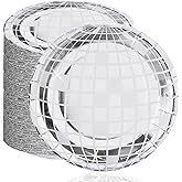 FunisFun Disco Ball Plates 100P Disposable Plates for 70s Disco Party Decorations Wedding Birthday Bachelorette Party 7"