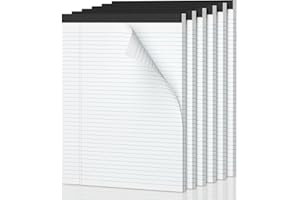 Legal Pads 8.5 x 11 College Ruled Note Pads, 6 Pack Notepads 8.5 x 11 Lined Paper Narrow Ruled Writing Pads, 30 Sheets Per No