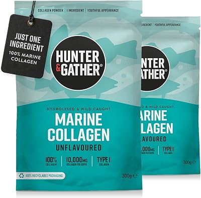 Hunter & Gather Marine Collagen Powder Twin Pack Unflavoured Hydrolysed