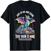Vintage Funny Yarn Dragon Knitting Crochet Lover T-Shirt