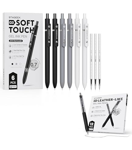 Amazon.com: STAGEEK Black Gel Pens + Carpenter Pencils : Office