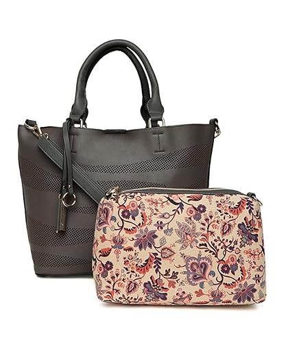 Elle Womens Tote Bag with Pouch (Grey)