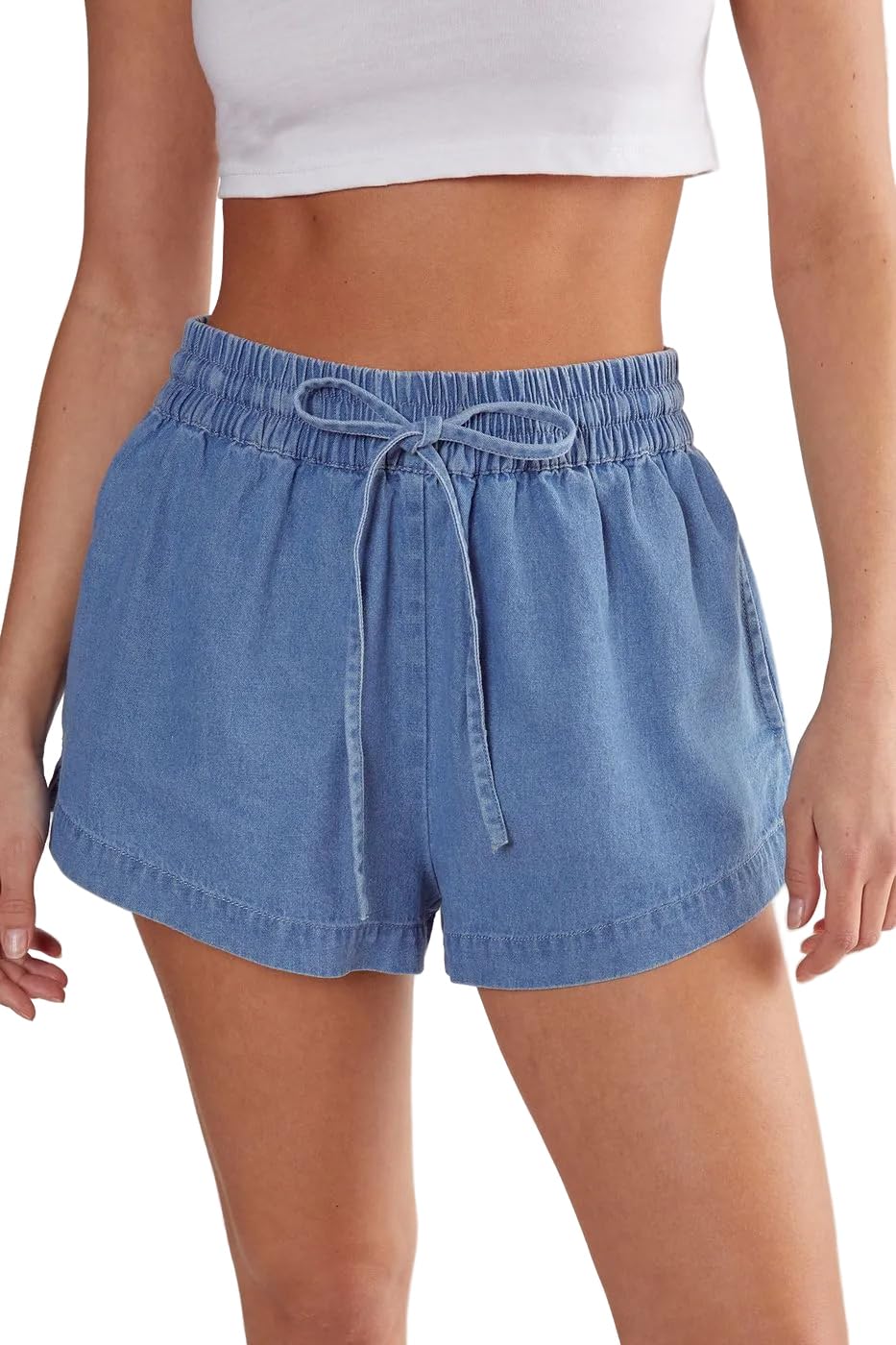 Nasty Gal Chambray Pull On Short