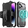 Vena vArmor Rugged Case Compatible with Apple iPhone 14 Pro Max (6.7"-inch), (MagSafe Compatible, Military Grade Drop Protection) Heavy Duty Holster Belt Clip Cover with Kickstand
