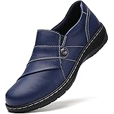 QAE Loafers for Women Orthopedic Shoes Comfortable Slip-Ons Work Flats Womens Business Casual Dress Penny Loafers