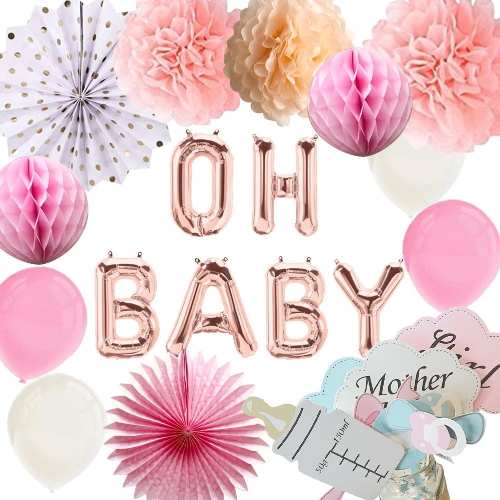 Amazon Co Jp Hanamei ベビーシャワー装飾 飾りつけ デコレーション セット フォトプロップス Oh Baby ピンク おもちゃ Amazon Co Jp Hanamei ベビーシャワー装飾 飾りつけ デコレーション セット フォトプロップス Oh Baby ピンク おもちゃ