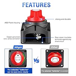 Nilight 2 Pack Battery Switch 12V 24V 48V 275A