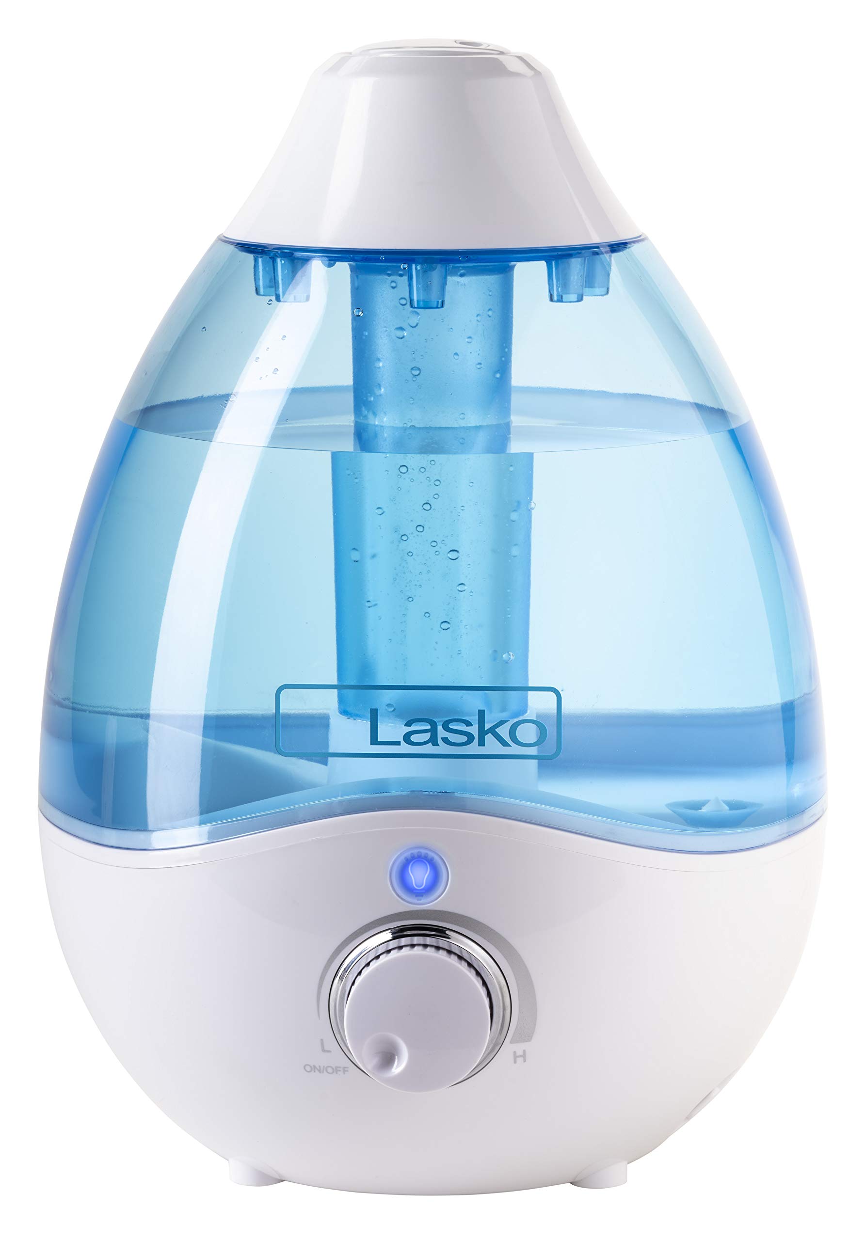 Lasko 0.74 Gallon Cool Mist Ultrasonic Humidifier, 60-Hour Runt Time on Low, Covers 300 Sq. Ft., Essential Oil Tray, Filter Free for Bedrooms, Offices, Home, UH200