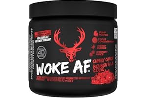 BUCKED UP Woke AF - High Stimulant Pre-Workout- Prolonged Energy & Next Level Focus Without Side-Effects - ZERO SUGAR - ZERO 