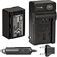 BM Premium VW-VBK180 Battery and Charger for Panasonic HC-V10 HC-V100 HC-V500 HC-V600M HC-V700 HDC-HS40 HS40K HS60 HS60K HS80 HS80K SDR-T76 Camcorders