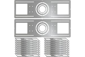 24-Pack 26" New Construction Mounting Plates with Round Hole 3" 4" 6", Flat Steel Silver Galvanized Recessed LED Light Plate,