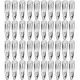 40 Pcs 2 Inch Silver Metal Snap Hair Clips No Slip Hair Barrettes For Women Hair Accessories(Silver)