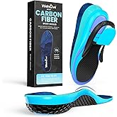 Hike Support Insoles - Welnove Carbon Fiber Insoles -Shoe Insert for Hiking Ourdoor Sport - Rigid Support for Turf Toe,Foot Fractures,Hallux Rigidus,Hiking Boots Inserts for Men Women-XL