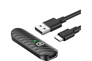 ATUMTEK Bluetooth Remote Shutter, Carbon Fiber Design, Rechargeable Camera Remote Control for iOS & Android Smartphones, Compact and Portable, with Type-C Charging, 10m Remote Range, Bluetooth 5.0