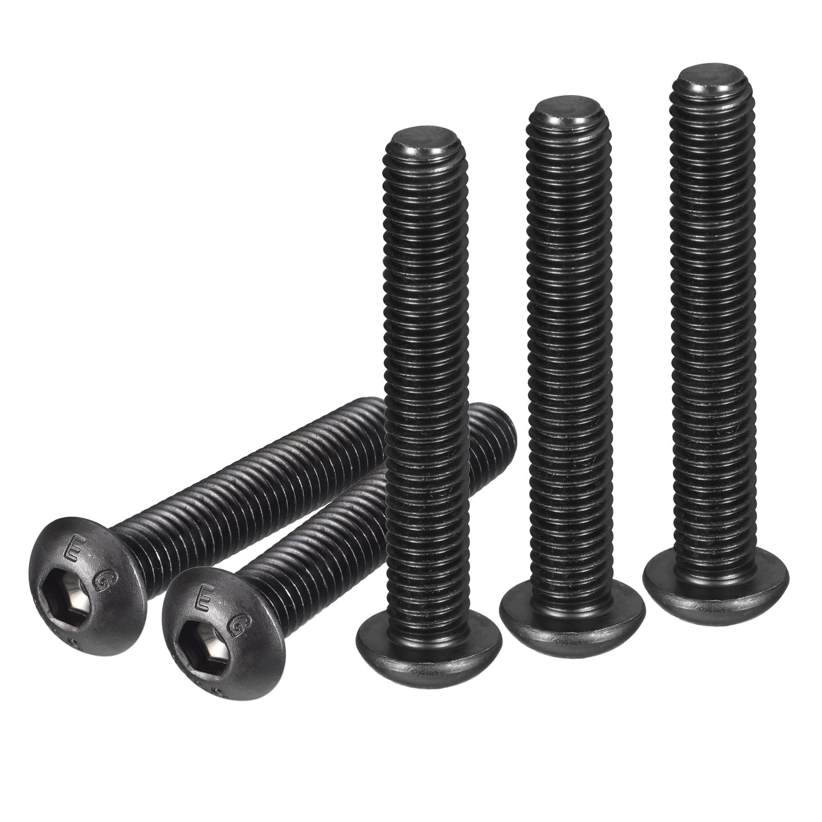 DTGN M8-1.25x50mm Button Head Socket Cap Screws - 15Pack - Good for Machine - Carbon Steel Black Oxide - Hex Drive Full Thread Fasteners — image 1