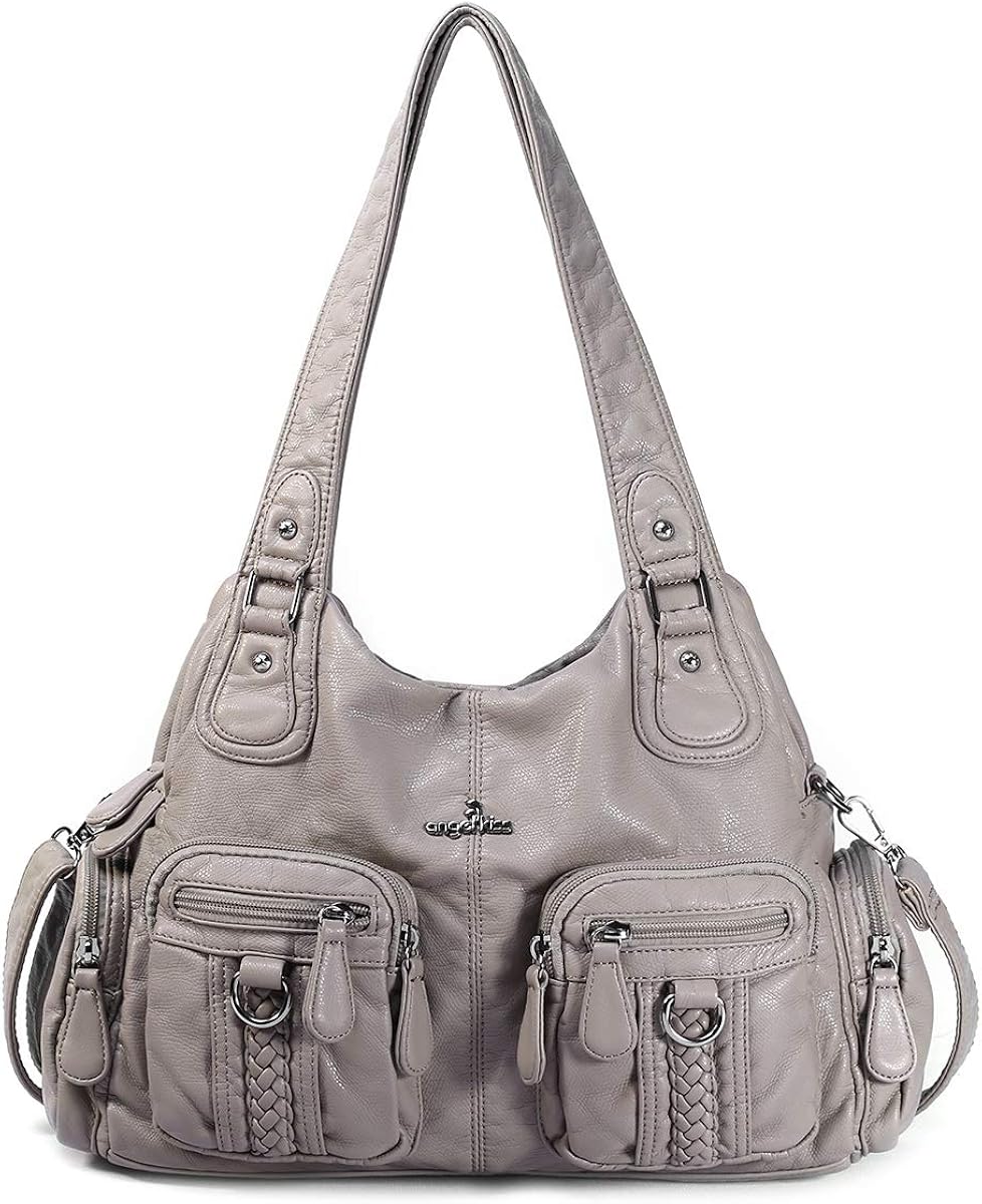 Women Handbag Angel Kiss Shoulder Bags PU Leather Tophandle Hobo Bags