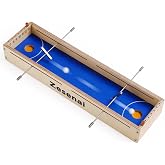 Zesenai Micro Football Tabletop Skill Game - Mini Foosball, 2 Players 8+ | Game of Skill, Fast Reflex Play, Hand-Eye Coordination, 5-10 Min Matches, Stainless Steel Rods, Wooden Design, Party Fun
