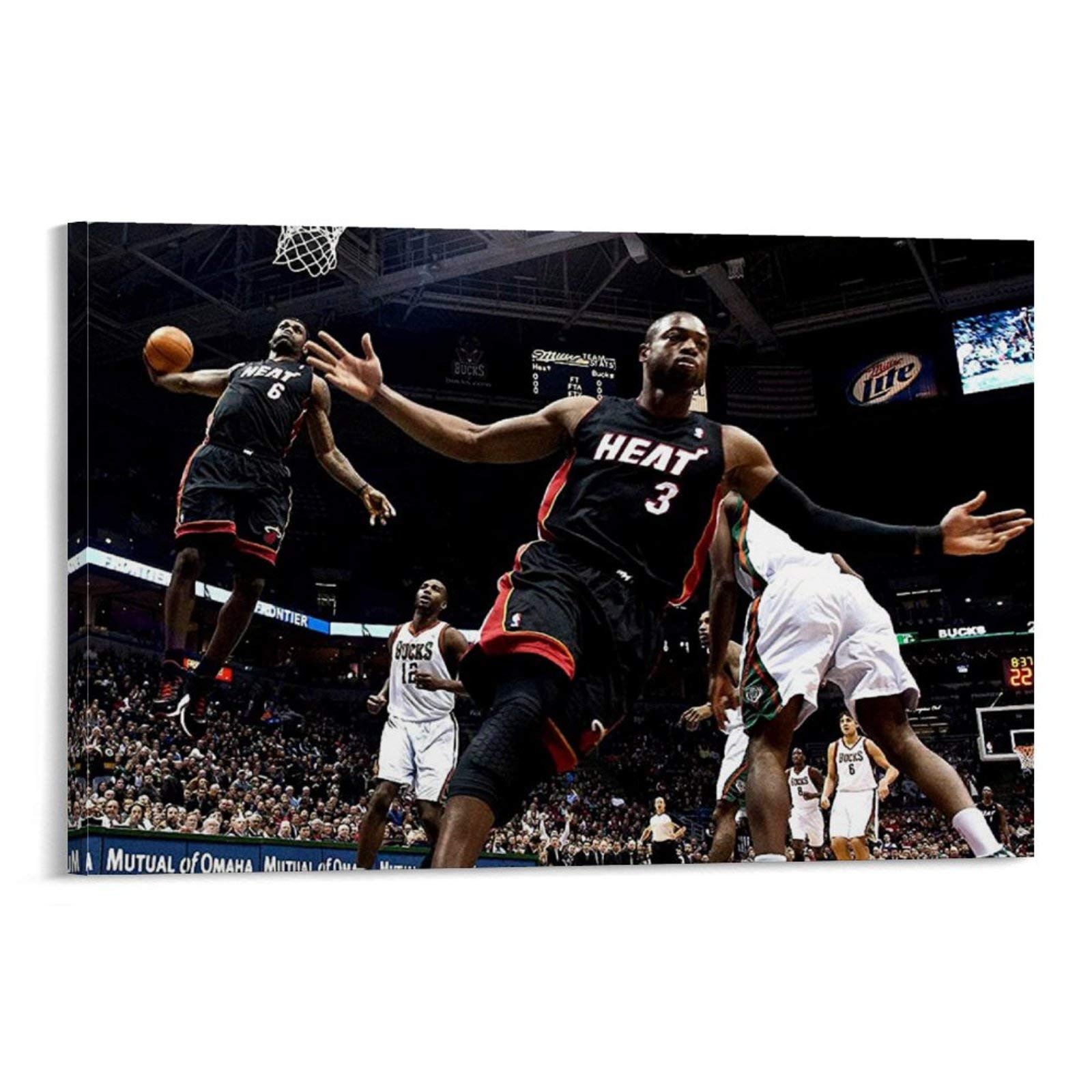 Lebron James Dwyane Wade NBA Poster Decorative Painting Canvas Wall Art Living Room Posters Bedroom 
