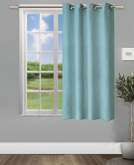 Home Candy Elegant Sky Blue Window Curtain Amazon In Home Kitchen