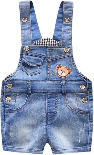 baby boy denim overall shorts