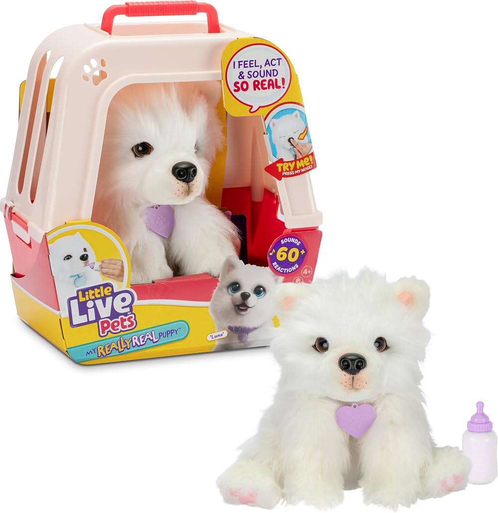 Little Live Pets Luna Samoyed Puppy Realistic Interactive Toy 60+ Sounds