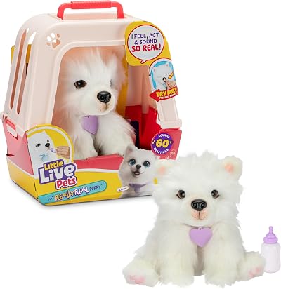 Little Live Pets Luna Samoyed Puppy Realistic Interactive Toy 60+ Sounds
