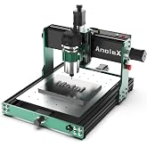 AnoleX CNC Router Machine 3030-Evo Max, All-Metal XYZ Axis Dual Steel Linear Guides with 800W Trimmer Router, ideal for Cutting Aluminum, Brass, Stainless steel, Wood, Acrylic, MDF, Plastics
