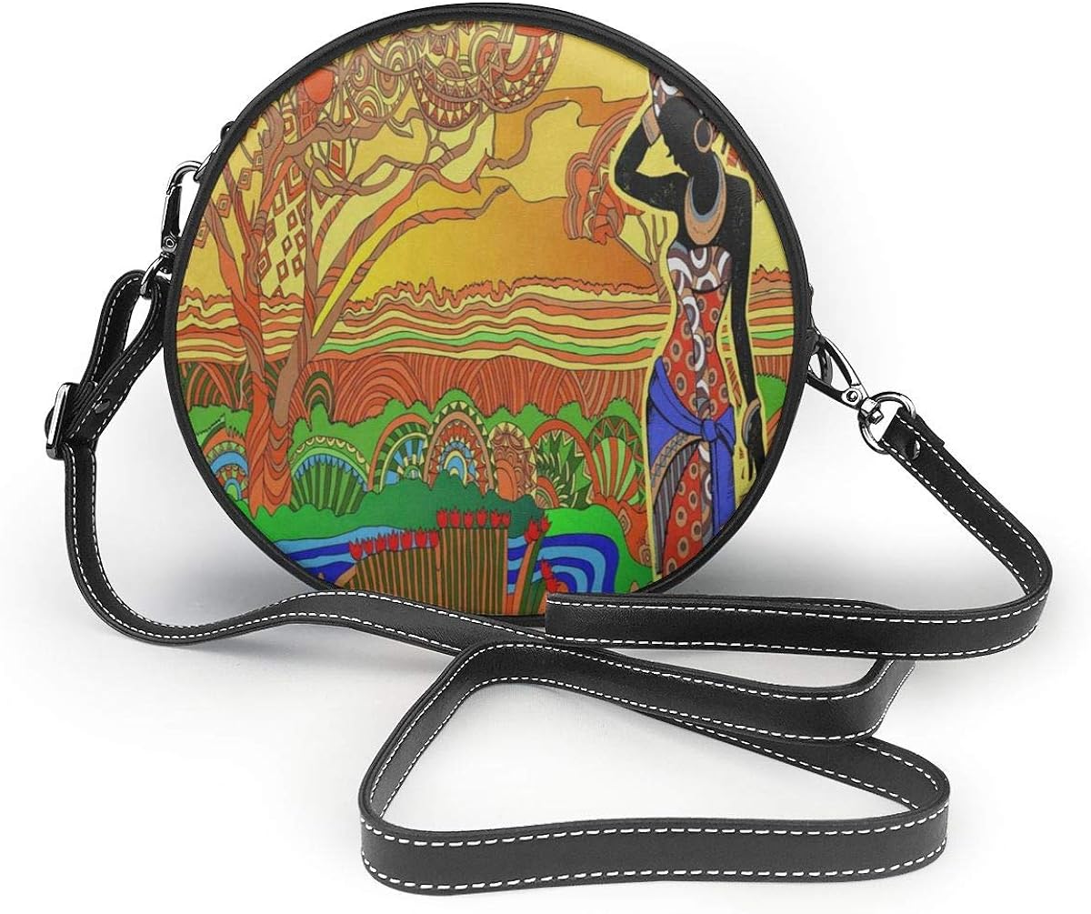 round leather handbags