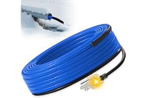 MAXKOSKO 5 Ft. Sewage Pipe Heating Cable, for Various Sewer, Sump, Buried Pipes and Wastewater Systems, Fluoropolymer Corrosion-Proof