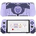 GeekShare Protective Case for Switch OLED Model, Slim PC & Soft Silicone Cover Case for Switch OLED Protective Shell - Star Wings Series Dark Version