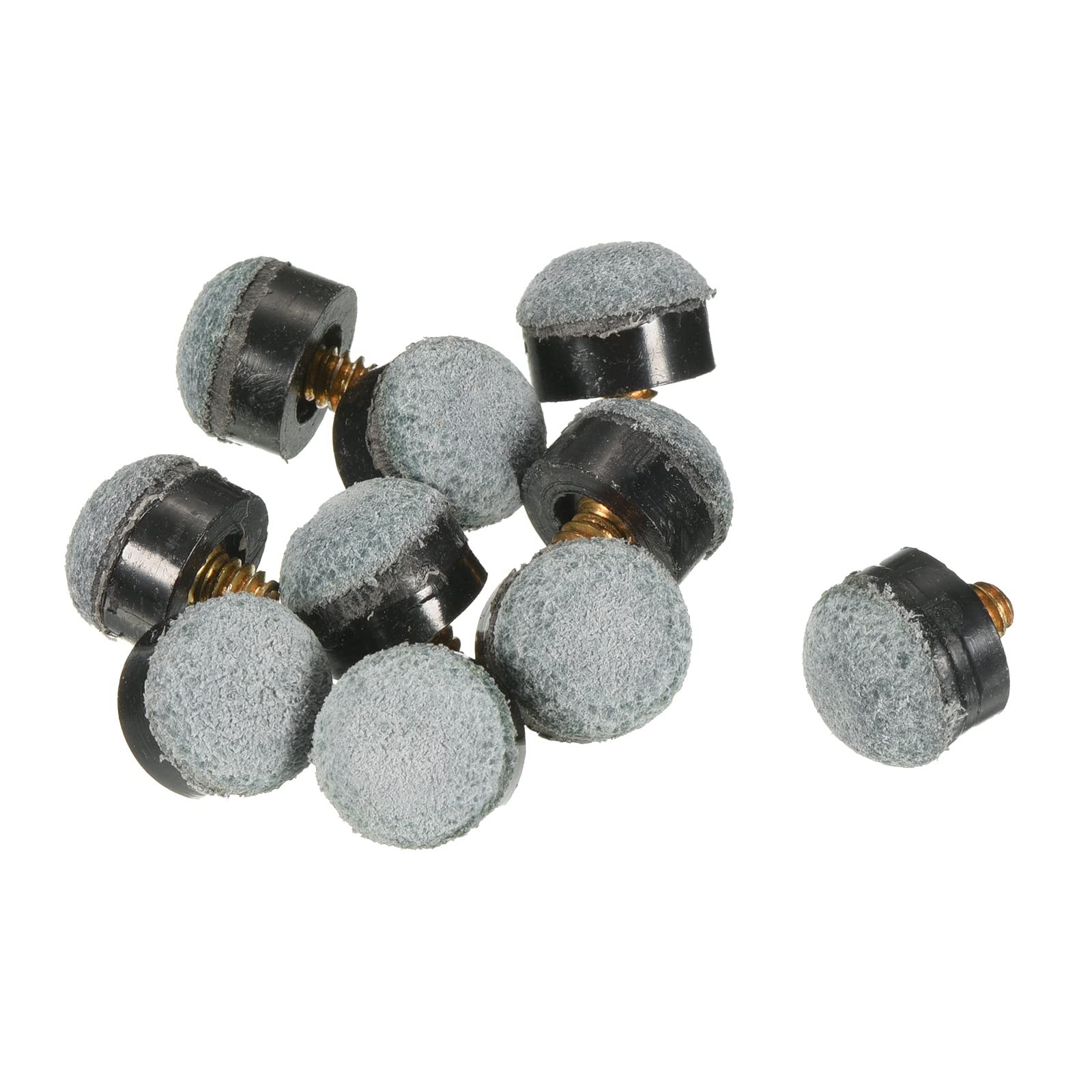 PATIKIL 13mm Dia Screw-on Pool Cue Tips, 10 Pack Billiard Cue Tips Snooker Billiard Supplies Pool Stick Tips Replacement Accessories, Grey