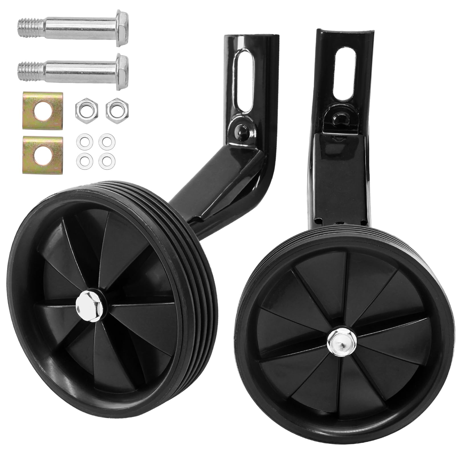 Photo 1 of Litoexpe Bicycle Auxiliary Wheel Accessories For 12 Inch, Bicycle Training Wheels is Suitable Variable Speed and Single Speed Kids Bike, Black