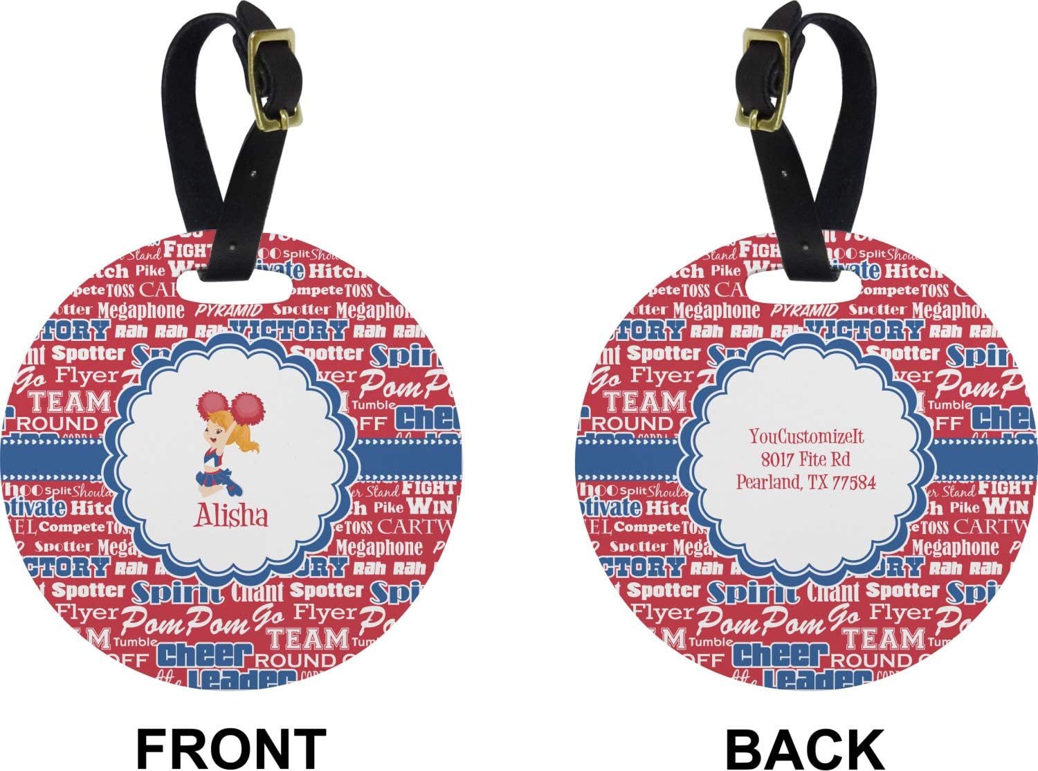 round luggage tags