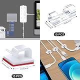 Soulwit 200Pcs Cable Management Kit 4 Sleeves 37 Clips 7 Holders 100 Ties view 4