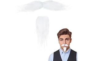 Yan Dream Self Adhesive Fake Handlebar Mustache and Goatee Small False Facial Hair Costume Accessory