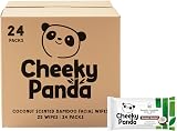 The Cheeky Panda Facial Wipes Coconut Scent Bulk 24 Packs 600 Wipes