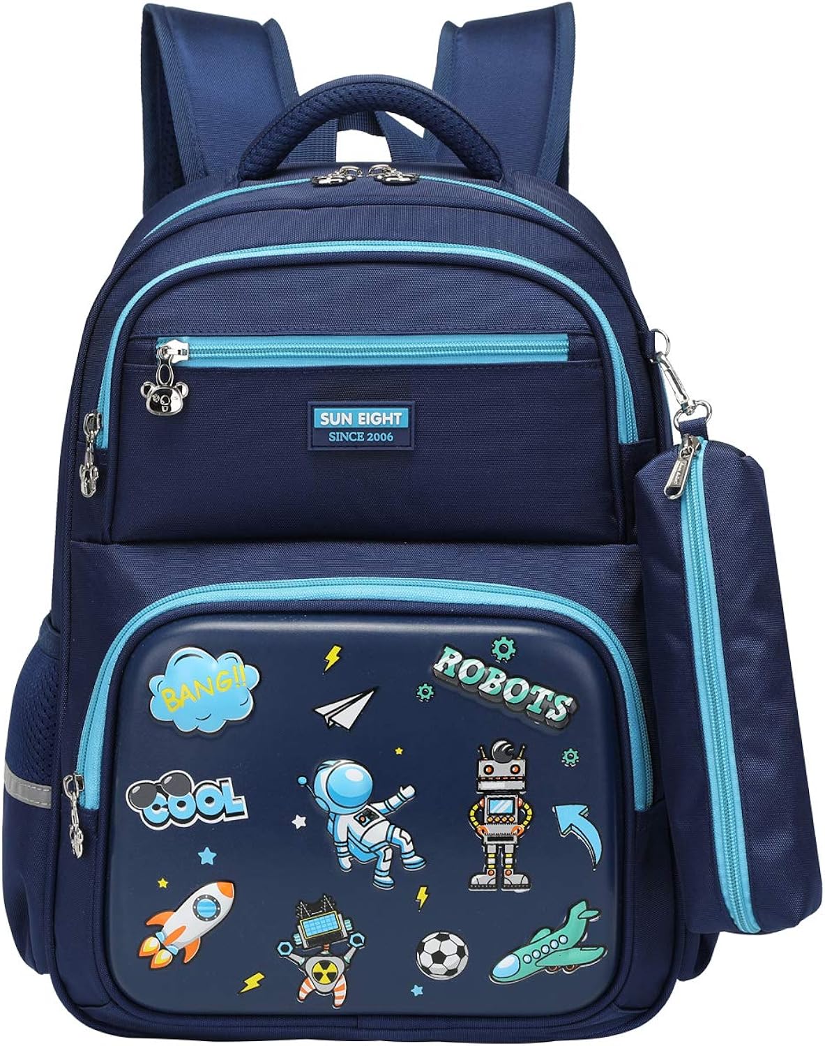 IvyH Kinderrucksack Für Jungen 6-12 Jahre - Wasserdichter Schulrucksack Mit Brustgurt, 32x21x42cm, Reflektierend